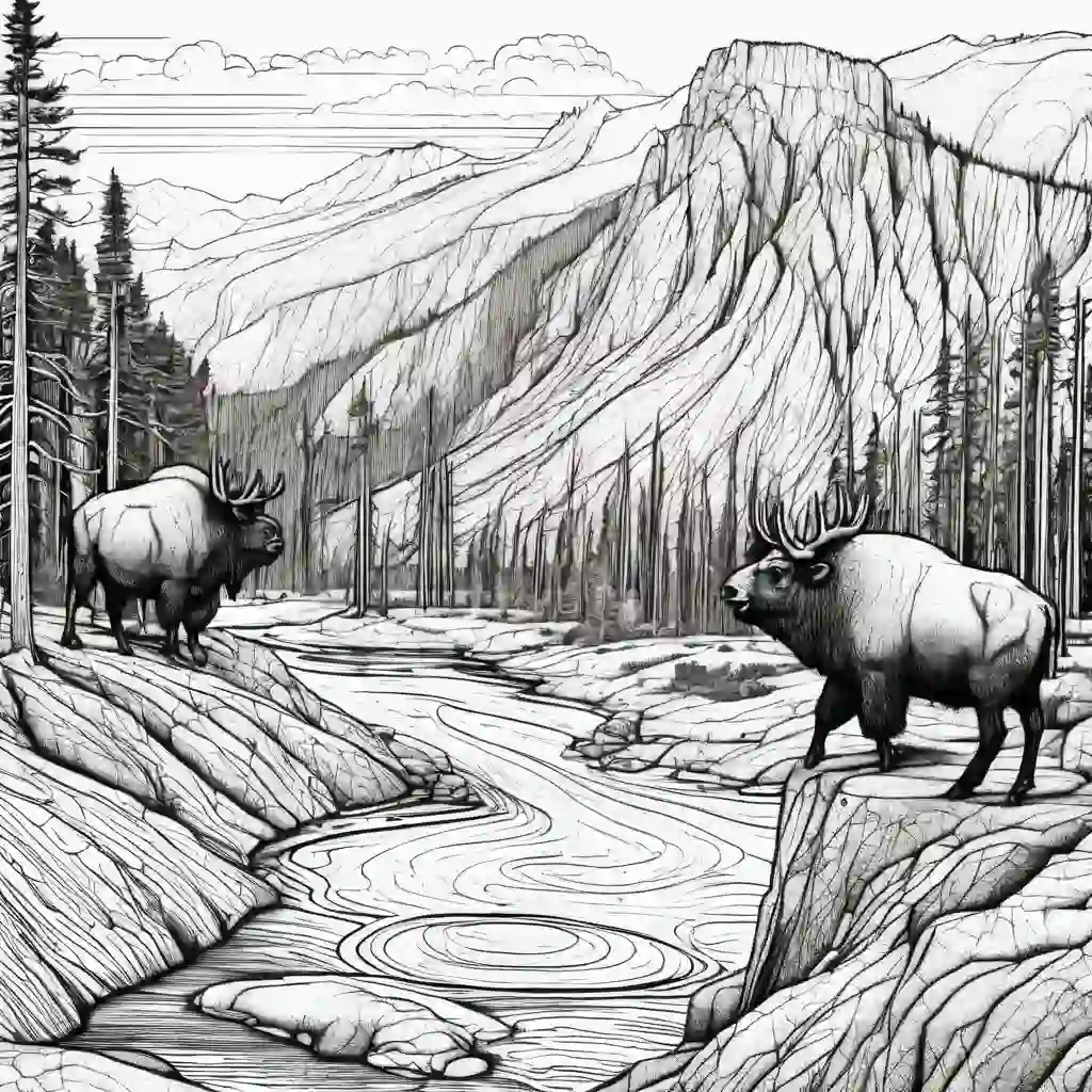 Yellowstone National Park coloring pages